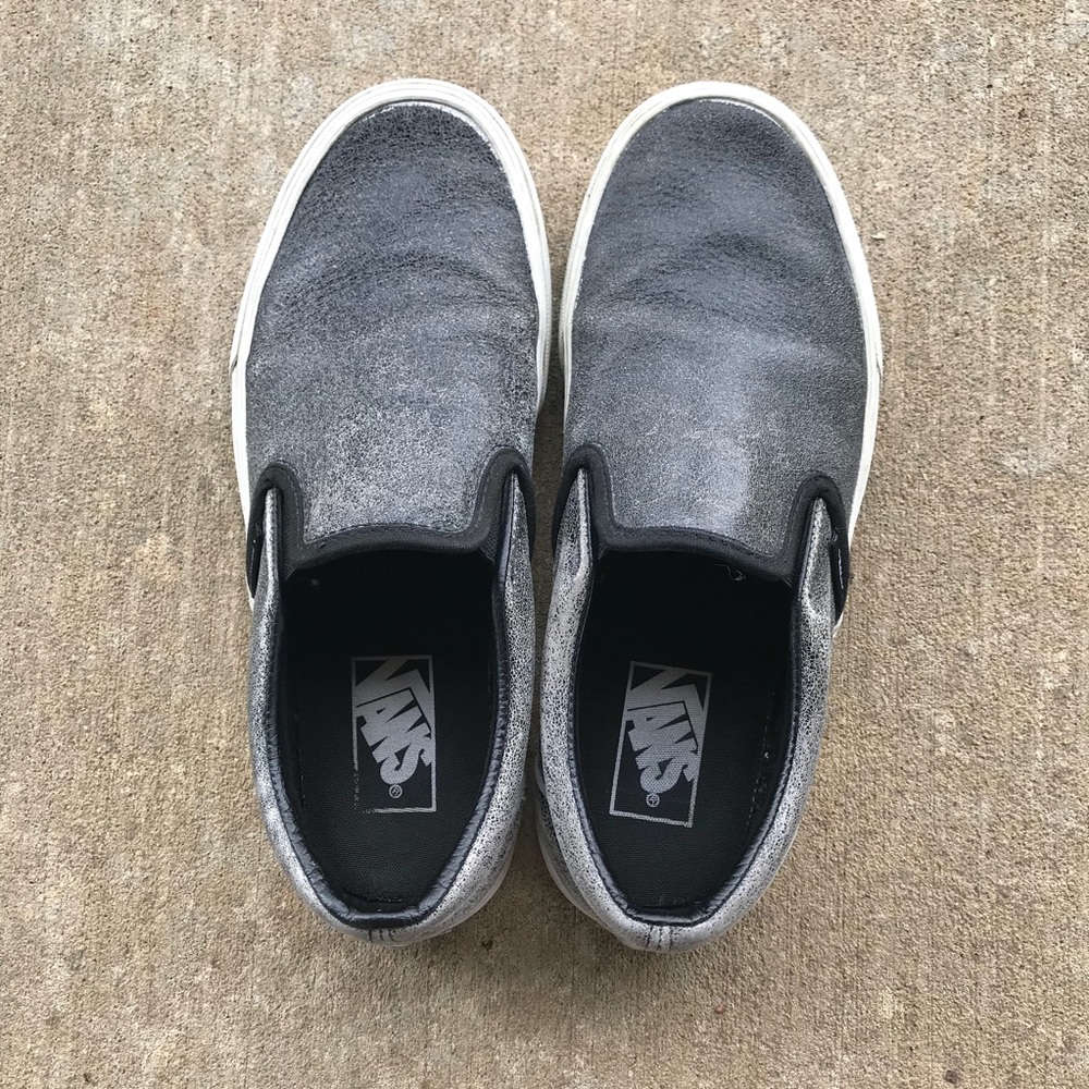 Grey Marble Canvas slip On Vans
